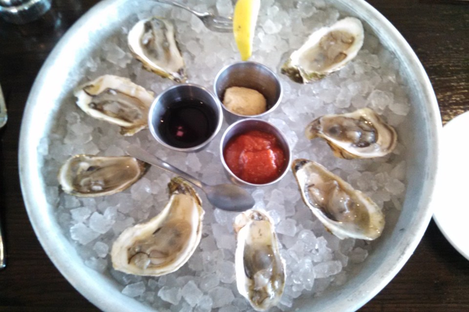 Oysters on the half shell @ Newport happy hour.