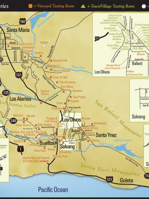 Santa Barbara County Wineries Map